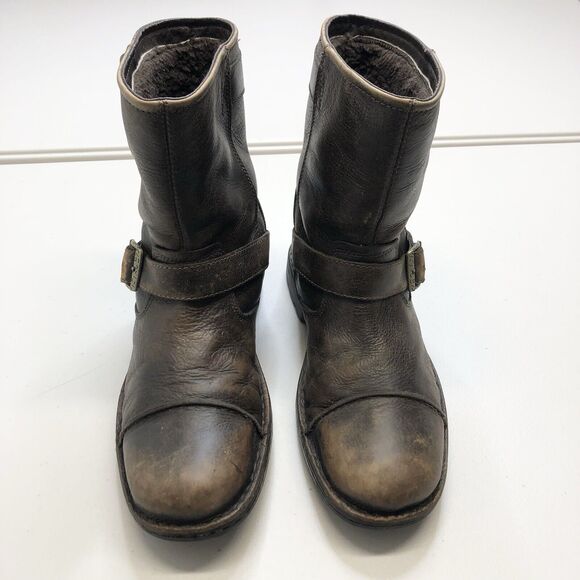 UGG Boots “Rockville II” Men’s Size US 10 Distressed Brown Leather Moto 3043 - Picture 2 of 12